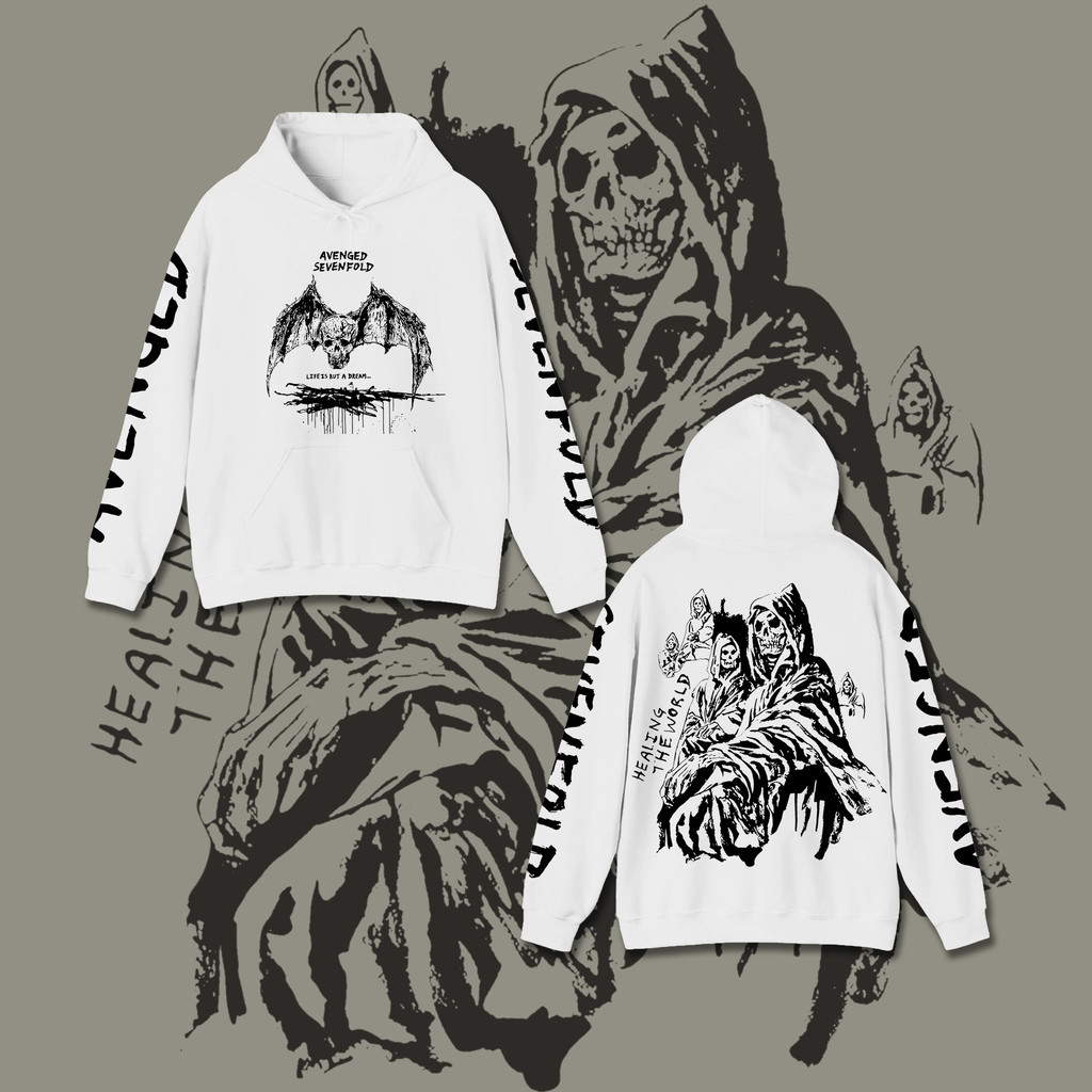 【2026สินค้าใหม่】 🍐【สินค้าขายดี】 Hoodie Merchandise A7X Avenged Sevenfold Healing The World Beige Uni