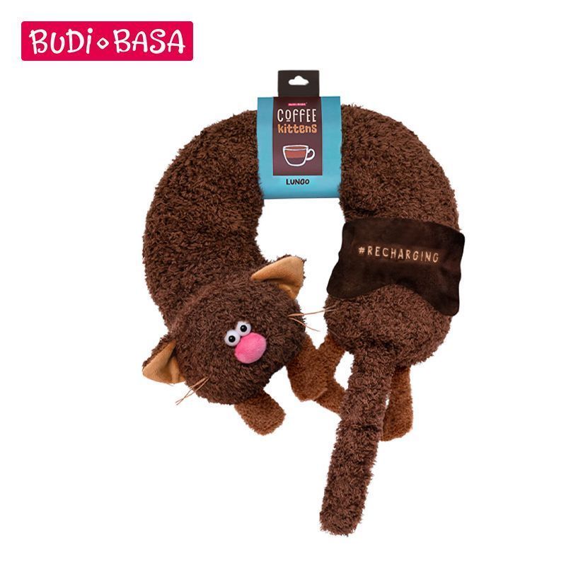 BUDIBASA BUDIBASA BUDIBASA Coffee Cat Neck Pillow U-Shaped Pillow Nap Pillow Free Girlfriends Origin
