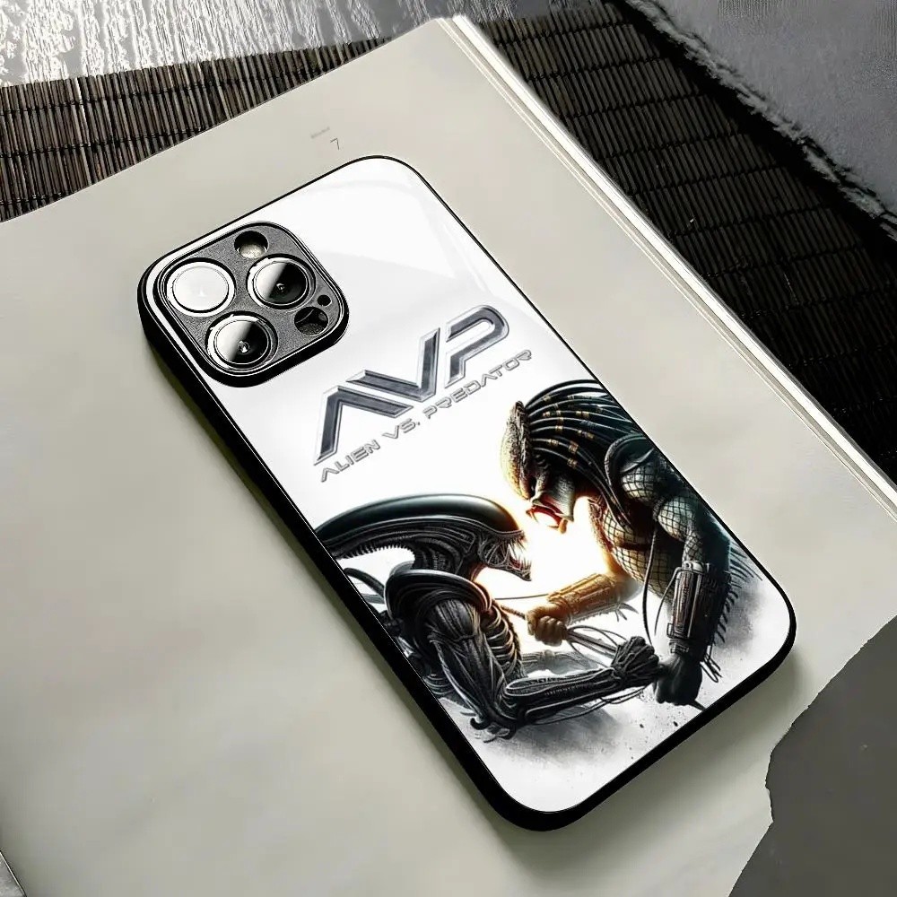 BK-1 Alien Vs Predator ทาสีเคสโทรศัพท์สําหรับ Iphone 17 16 15 13 12 14 11 Pro Max Mini Air Xs Puls ฝ