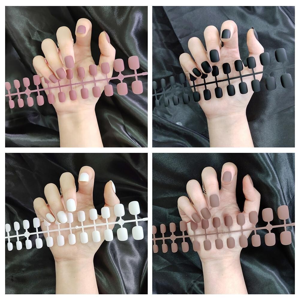 美亚✨☆ชิ้นเล็บสั้น Matte Bare Skin Tone R6p9