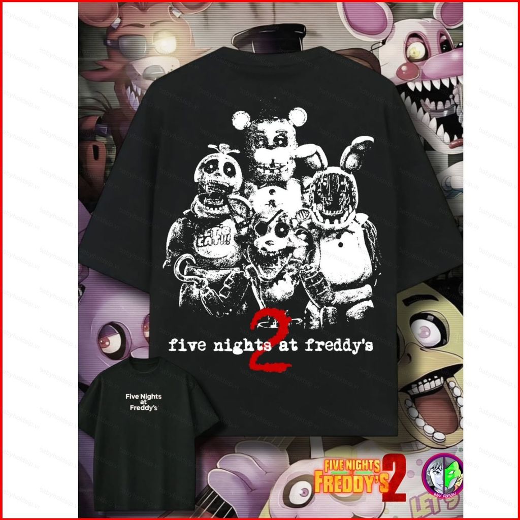BS1 Five Nights At Freddy 2 Five Nights At Freddy ฤดูร้อนนุ่มเสื้อยืดอะนิเมะแขนสั้น SB1