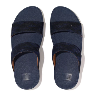 FITFLOP COMM-LULU GLITZ SLIDES รองเท้าแตะแบบสวมผู้หญิง รุ่น ET6-399 สี Midnight Navy