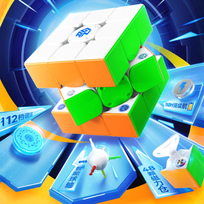 GAN356izarryE GAN356izarryE Third-Order Magnetic Rubiks Cube อัจฉริยะ Synchronous Racing การแข่งขัน 