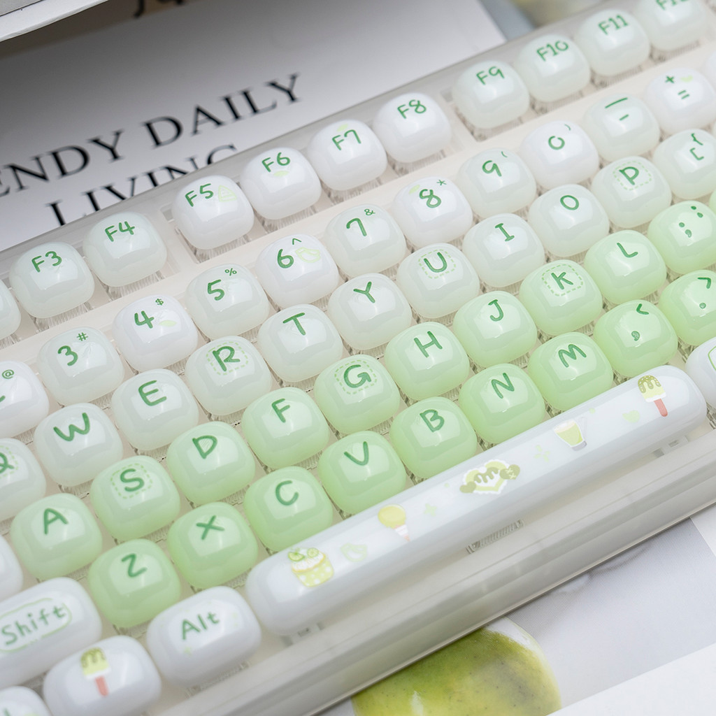 M MOG Dessert House Keycap Steamed Bun Yuzhi Ceramic Feel Jelly เหมาะสําหรับ Wooting Front Walker Ta