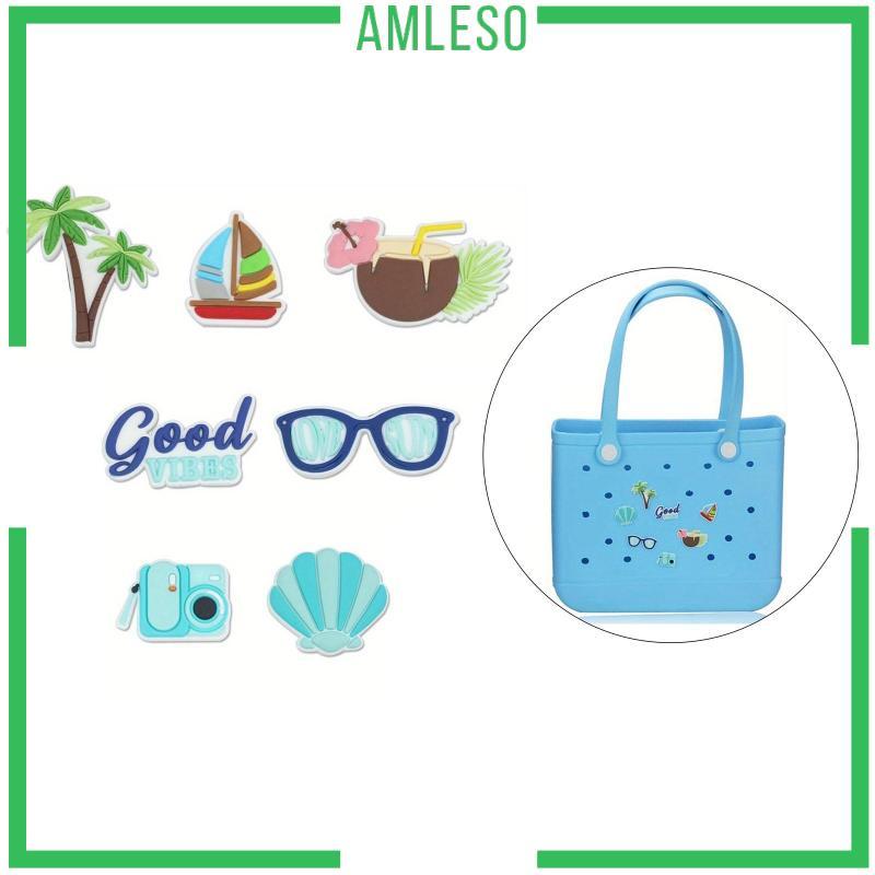[Amleso] 7x Summer Beach Bag Charms Beach Bag Accessories Charms for Outdoor Summer