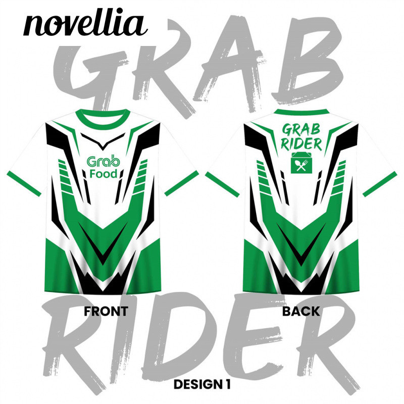 เสื้อยืดแขนสั้น GRAB RIDER FOOD PANDA DHL CITI-LINK สำหรับพนักงานจัดส่ง ระบายอากาศ ดูดซับความชื้น พน