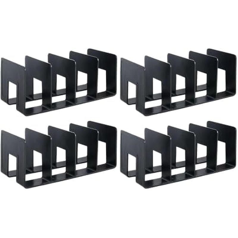 2PCS อะคริลิคแฟ้มสําหรับโต๊ะ,เดสก์ท็อปเอกสาร/Mail Organizer,4 ช่องพลาสติกที่มองไม่เห็นชั้นวางหนังสือ