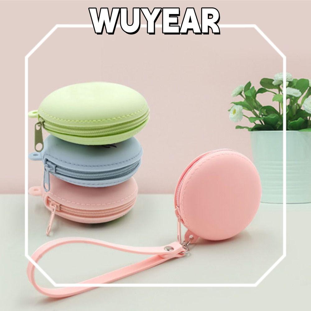 IWUYEAR Coin Wallet, Small Round Coins Bag, Cute Silicone Key Ring Key Bag Girls
