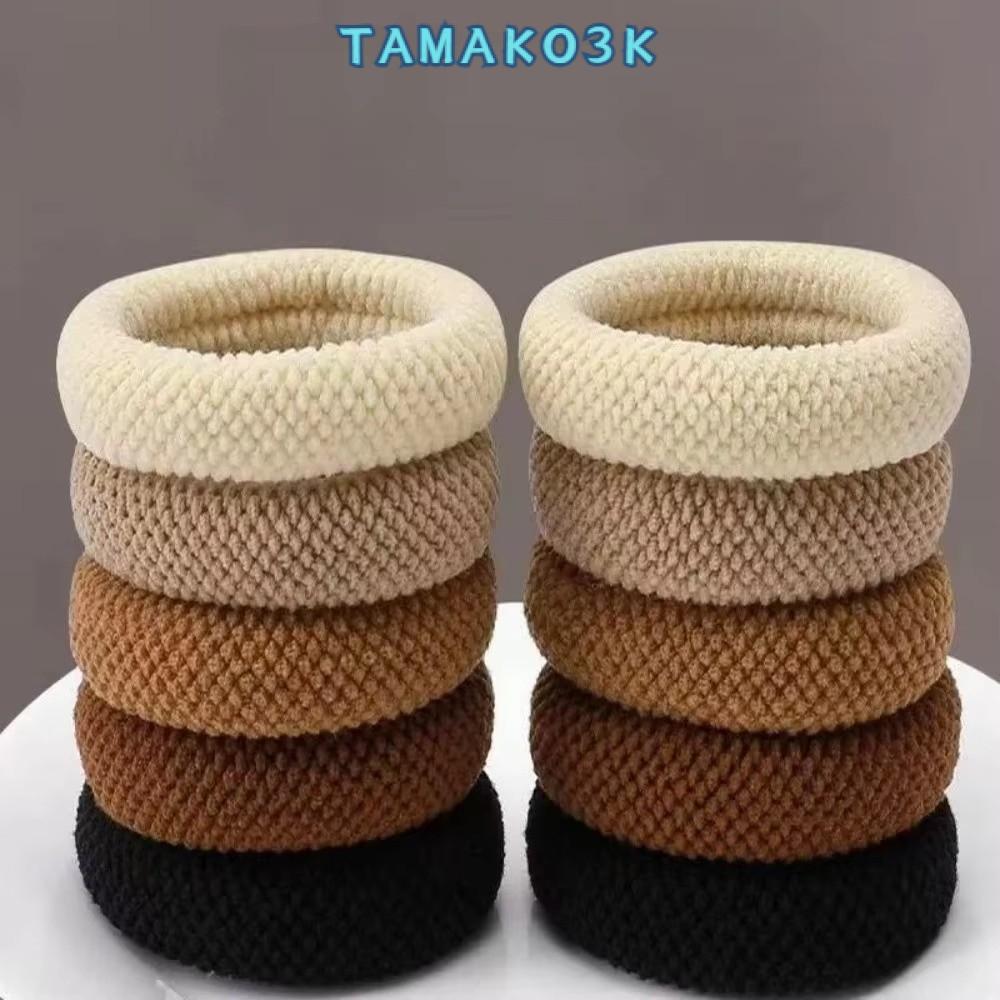 TAMATO 5/10PCS ยางรัดผม, Bold หนาผสมสี Scrunchies, จัดแต่งทรงผมตกแต่งความยืดหยุ่นสูงผมวงสําหรับผู้หญิงหญิง