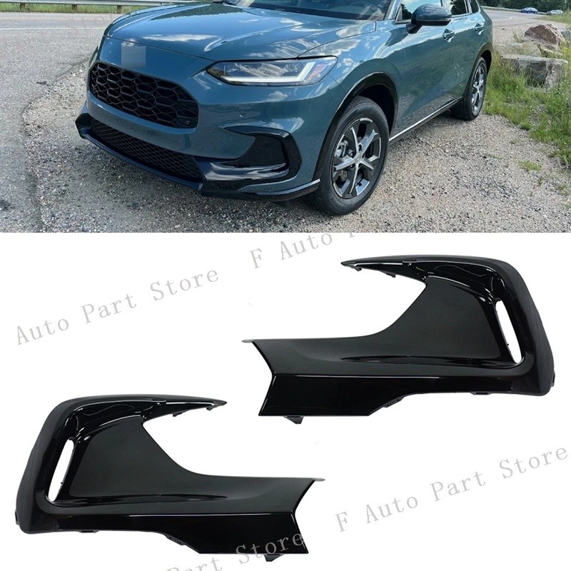 2PCS สําหรับ Honda HRV HR-V 2023 2024 กันชนหน้าไฟตัดหมอกกลางวันโคมไฟ Trim ฝาครอบกรอบฝาปิด 711023W0A0