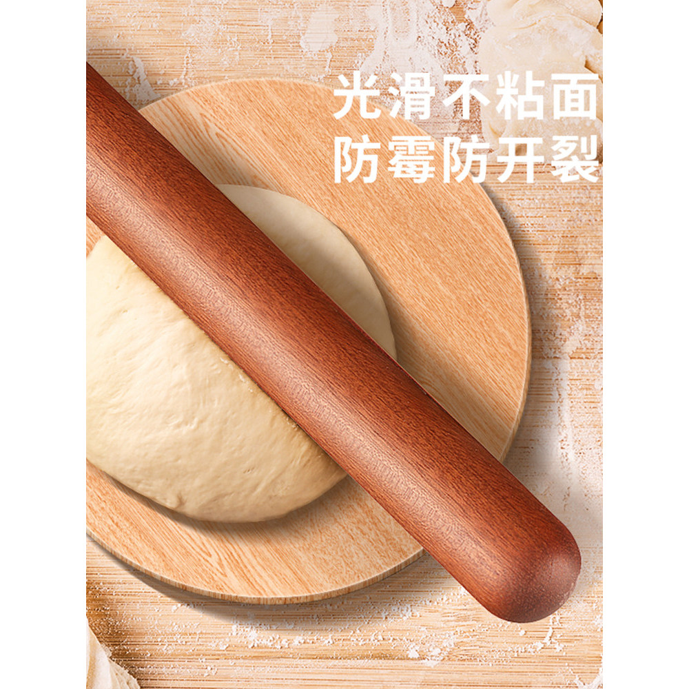 Ebony Rolling Pin Noodle Pin ไม้เนื้อแข็ง Rolling Pin ในครัวเรือน Rolling Pin Handy เครื่องมือรอบหัว