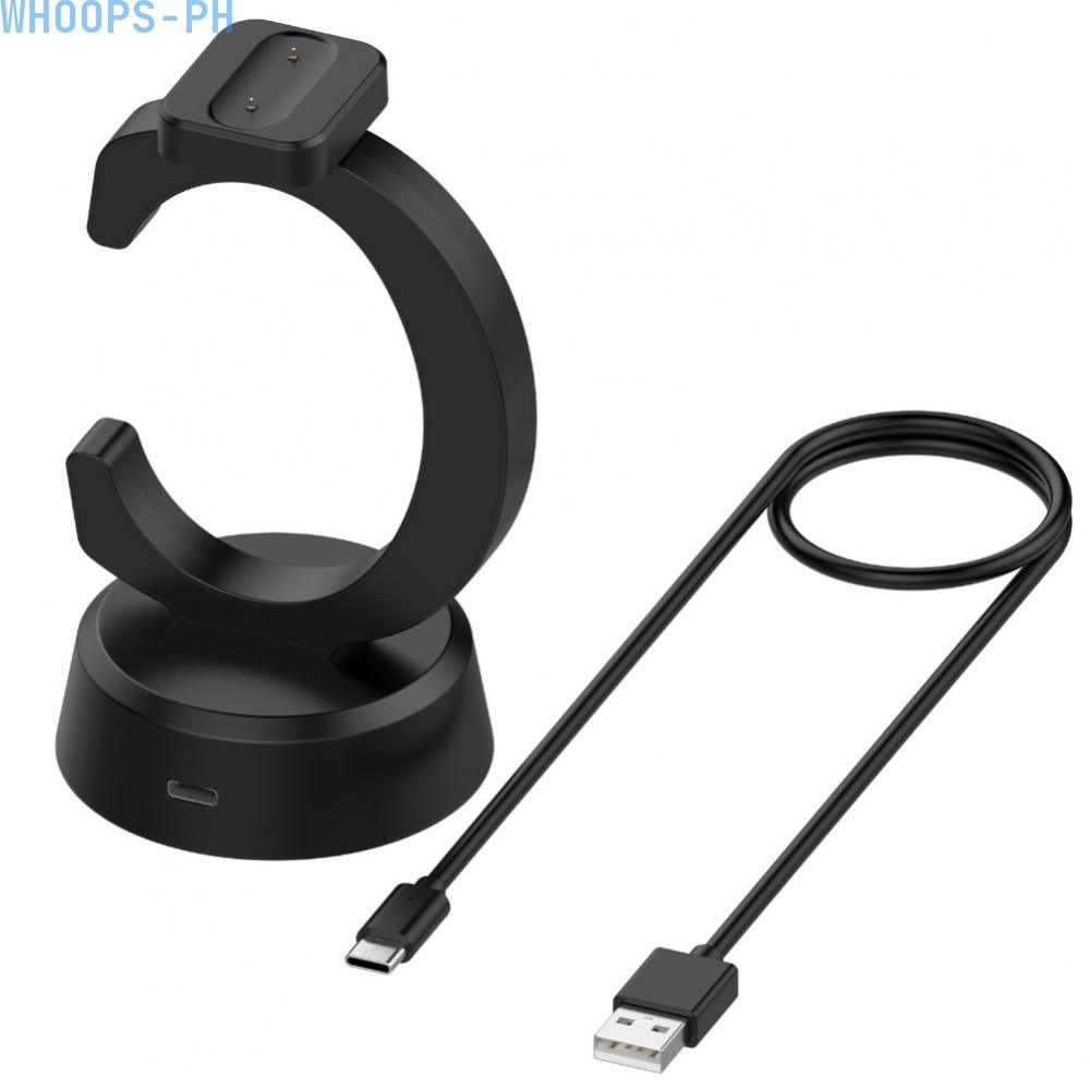 แท่นชาร์จรูปตัว C ABS ออกแบบมาสําหรับ Fitbit Air - 12.5 x 7 x 7 ซม. ขาตั้งสีดํา