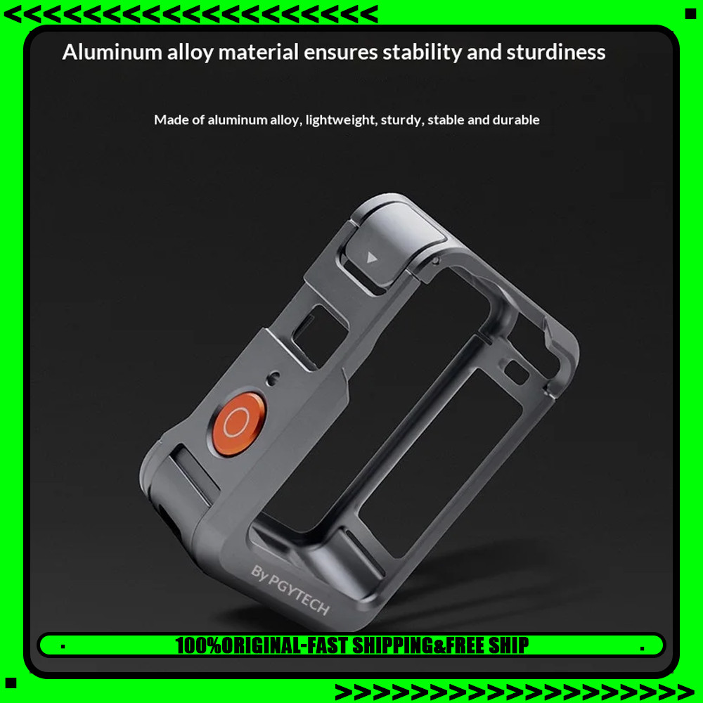 PGYTECH กล้องสําหรับ DJI OSMO Action 6, อลูมิเนียมป้องกัน Vlogging กรอบกล้อง StreetPro Grip Kit