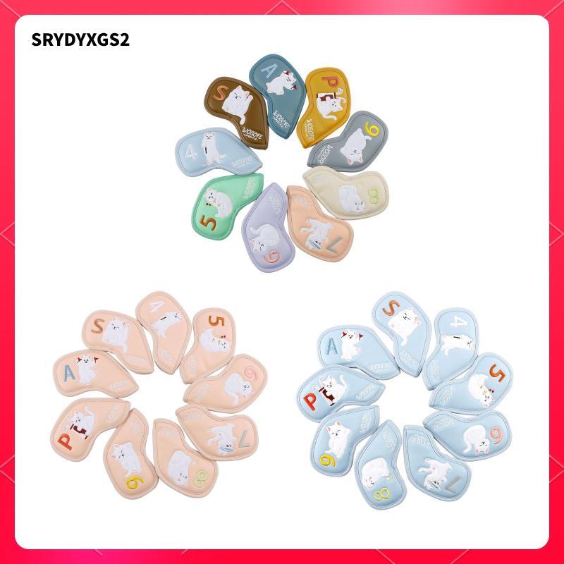 [Srydyxgs2] 9 ชิ้น Golf Club Headcovers Golf Iron Covers Set Protection Guard แฟชั่น