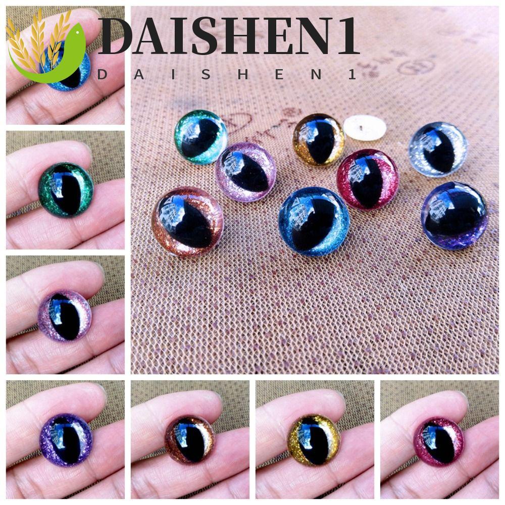 DAISHEN1 Safety Eyes สําหรับ Amigrumi, ตุ๊กตาสัตว์ตาคริสตัล Cat Eyes Safety Eyes สําหรับโครเชต์, ตุ๊