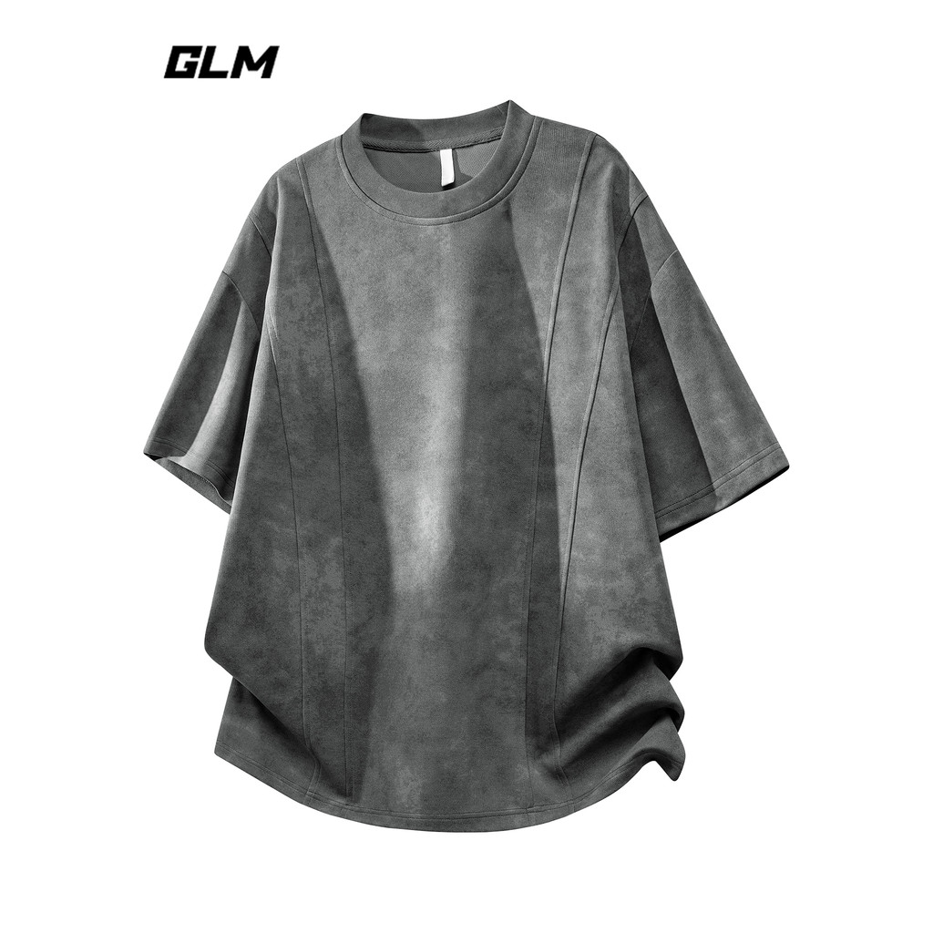 GLM อย่างเป็นทางการแท้อเมริกัน Hip-Hop รอบคอหลวม Tie-Dye เสื้อยืดผู้ชายฤดูร้อน Ruffian หล่อ