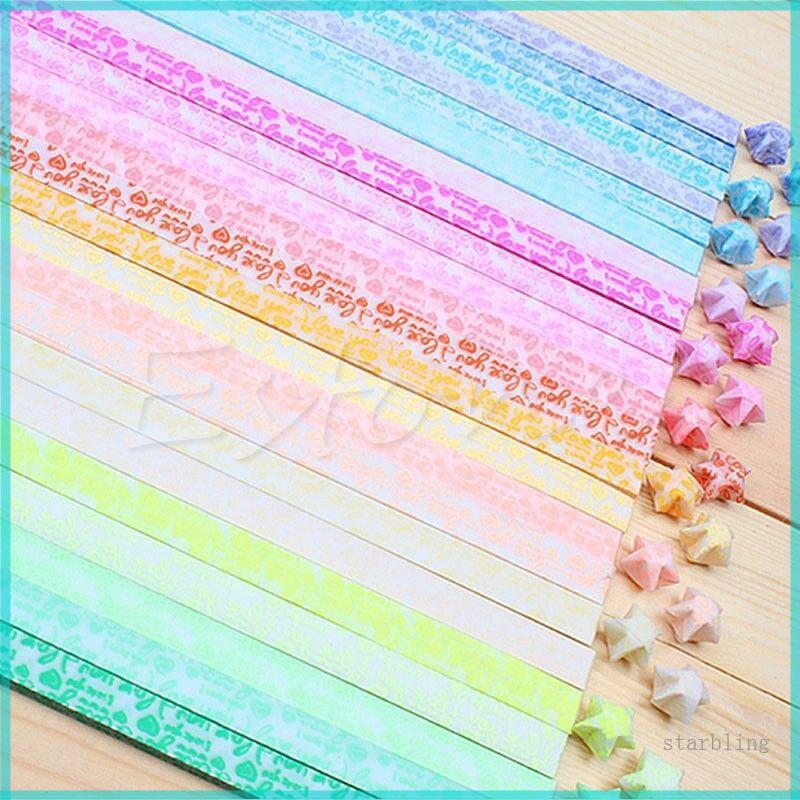 Star 30 ชิ้น Luminous Lucky Star พับ Origami กระดาษ Lucky Star Origami กระดาษริบบิ้น