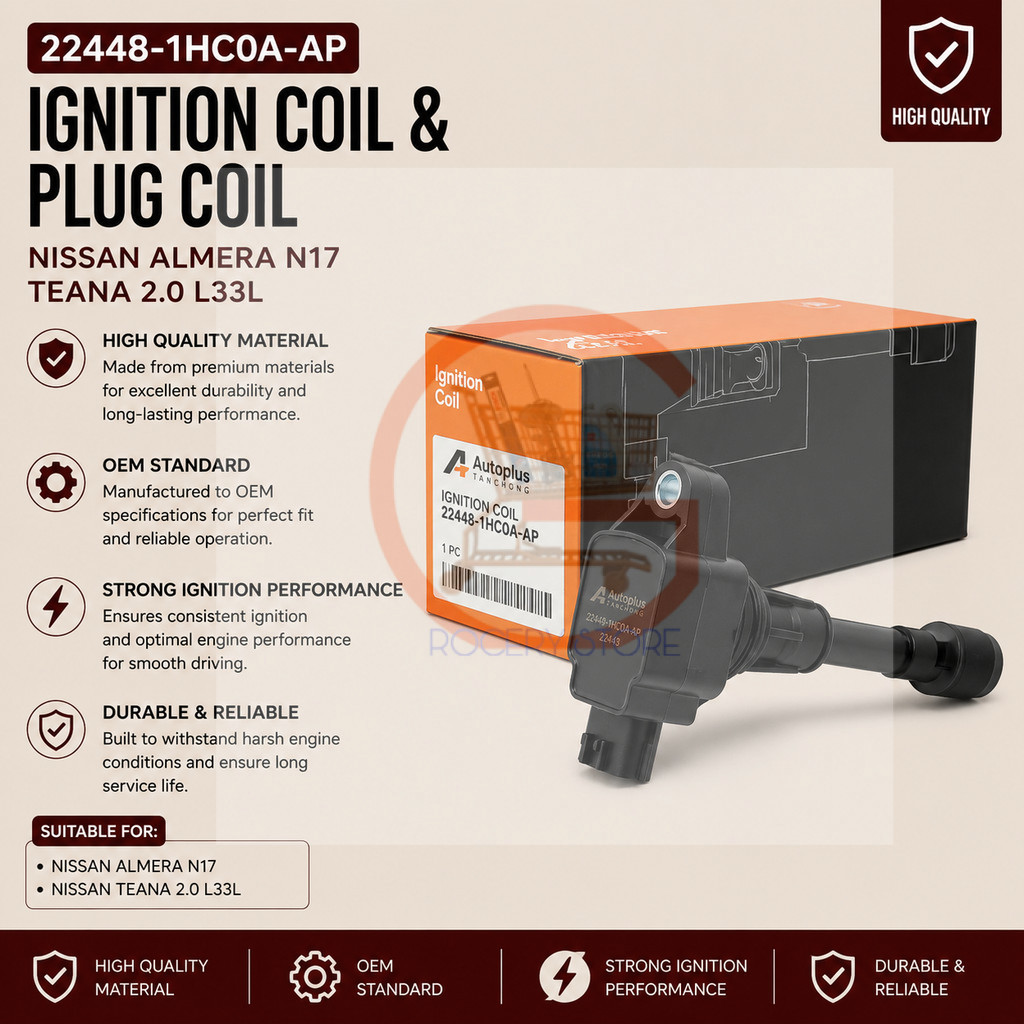 IGNITION COIL PLUG COIL NISSAN ALMERA N17 TEANA 2.0 L33L (AUTOPLUS TANCHONG) @1PC 22448-1HC0A