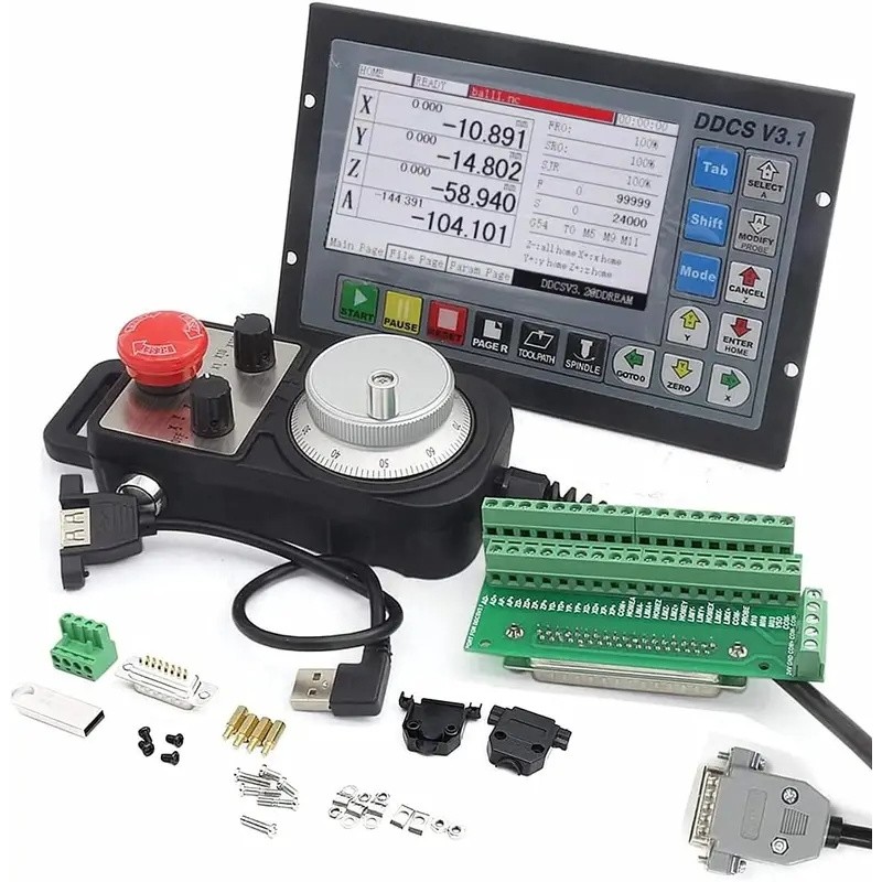 CHY5 3 แกน 4 แกน DDCS V3.1 CNC Offline Motion Controller Kit PLC 500KHz G-รหัส