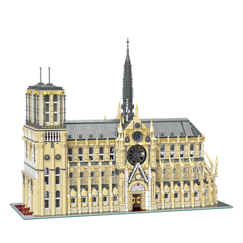 BAKA 33213 8225PCS 1:8 ABS พลาสติกสถาปัตยกรรม Serie Norte-Dame De Paris เครื่องประดับอาคารบล็อกของเล