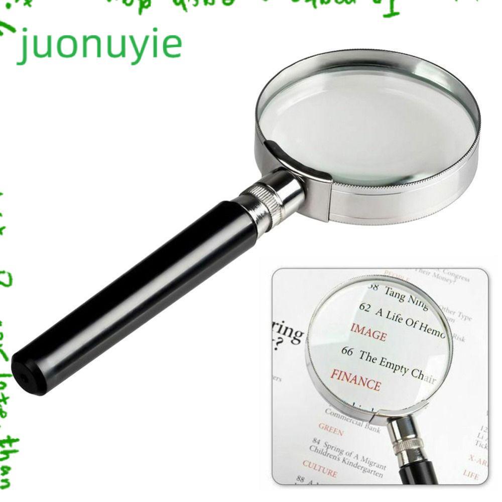JUONUYIE แว่นขยายมือถือ, แก้วออปติคอลการสํารวจวิทยาศาสตร์แว่นขยายอ่านหนังสือ, แบบพกพา 5X HD แว่นขยาย