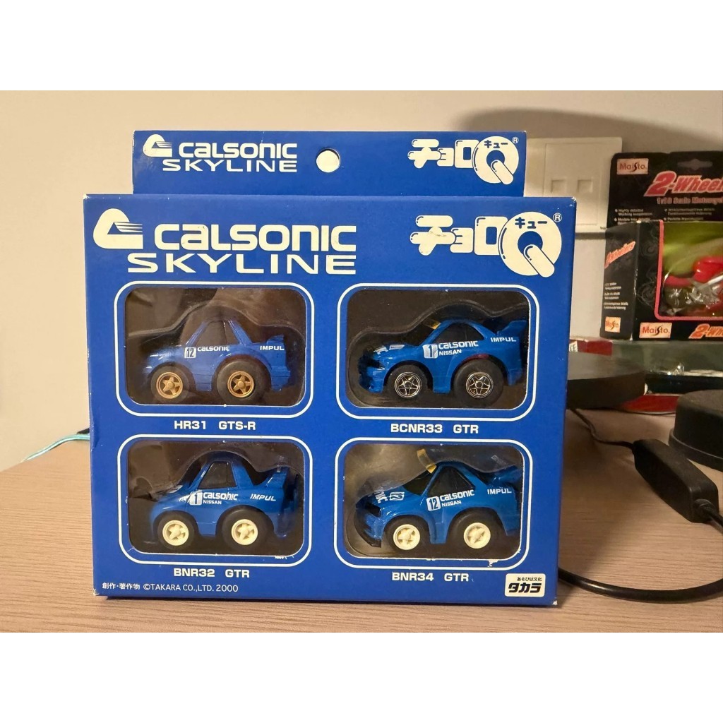 [สต๊อกพร้อม] Takara Choro Q Calsonic Skyline GTR Set, Japanese GTR R31 R32 R33 R34, Calsonic Fleet P