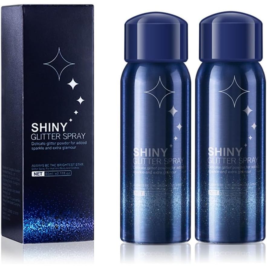 2 ชิ้น Body Glitter Spray, Perfect Body Glitter สําหรับเพลงเทศกาลเวทีแต่งหน้าและเทศกาล Rave Shimmer 