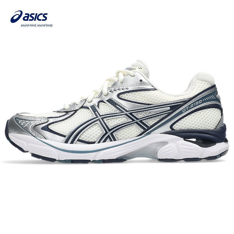 ASICS GT2160 รองเท้าสปอร์ตสไตล์ Unisex ในครีม/สีครามดิบ QCON