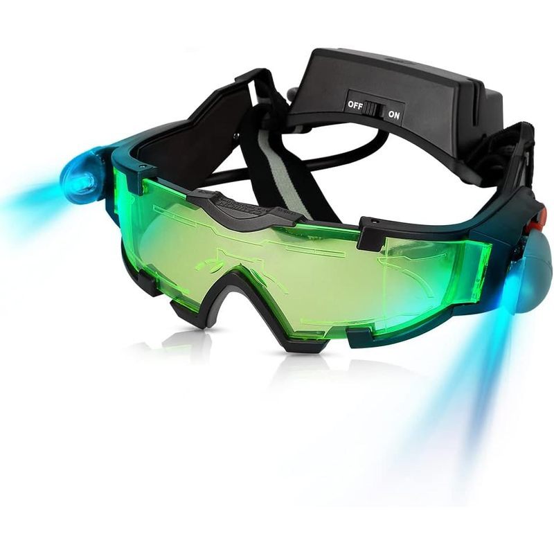 AGM Kids Night Vision Goggles, Adjustable Spy Gear Night Mission Goggles พร้อมไฟ Flip-Out เลนส์สีเขี