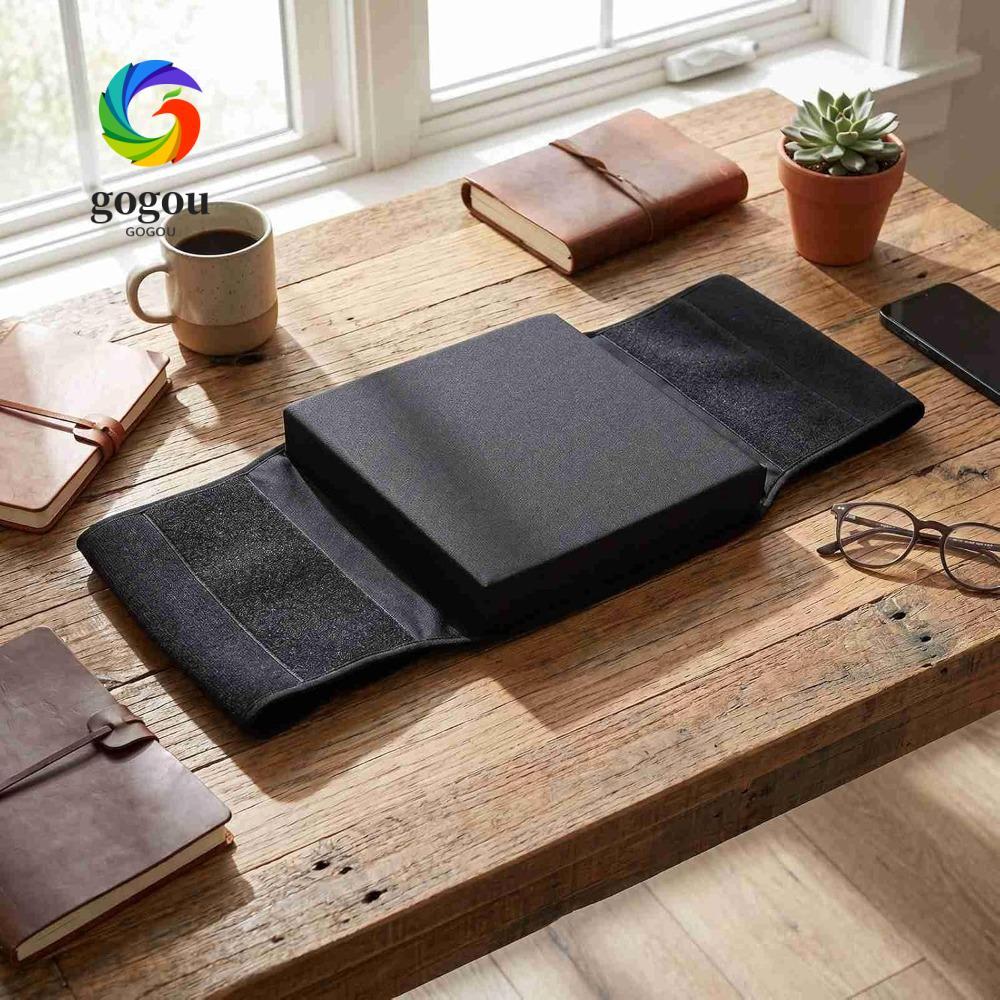 GOGOU Cajon , Ergonomic Non-Slip Base Cajon Drum Seat Cushion, Adjustable Strap 2 Side Pockets Light