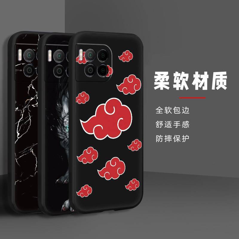 เหมาะสําหรับ TCL T-Mobile Revvl7 Pro เคสโทรศัพท์อะนิเมะคู่สร้างสรรค์พื้นผิวดิจิตอลหรูหราสีแดง