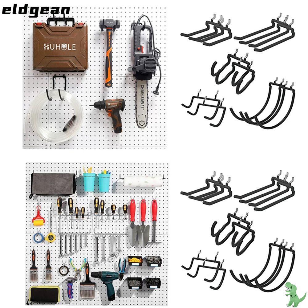 ELDGEAN ติดผนังผู้ถือติดผนังยูทิลิตี้หลุมแผ่น Rack Pegboard ผู้ถือเครื่องมือไฟฟ้า Pegboard เจาะผู้ถื