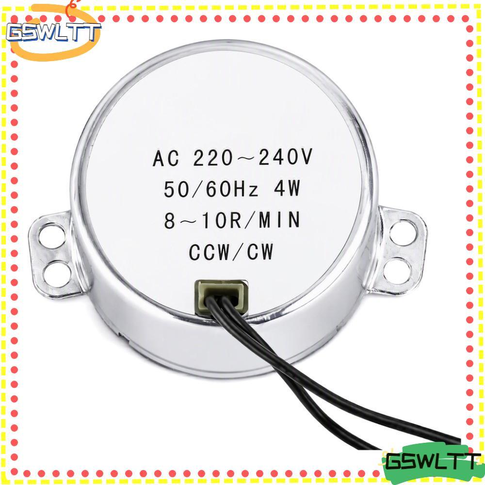 GSWLTT มอเตอร์เฟืองซิงโครนัส, 220-240V AC 4W Power Turntable มอเตอร์ซิงโครนัส, Universal 2.5-3RPM คว