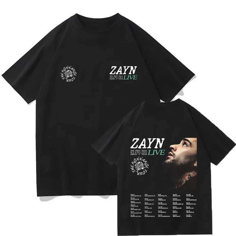 เสื้อยืด Zayn KONNAKOL Arena Tour Live 2026 เสื้อยืดผ้าฝ้าย Zayn Malik แฟชั่นใหม่สำหรับผู้ชายและผู้ห
