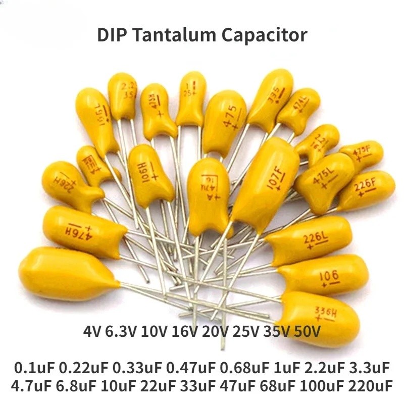 10V 10V 16V 25V 35V 50V Tantalum Capacitor 1UF 2.2 UF 3.3 UF 4.7 UF 10UF 22UF 33UF 47UF 100UF 220uF 