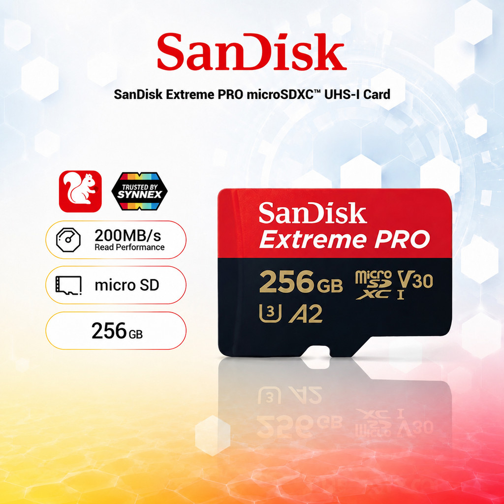 (ส่งด่วน) SANDISK Extreme Pro Micro SD card 128GB (200MB/s) UHS-I V30 U3 C10 A2 SDSQXCD Memory card SDcard แท้