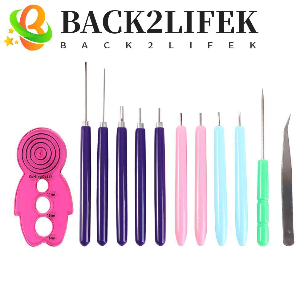 BACK2LIFEK 12PCS Quilling Needle Kit, Quilling Slotted Pen Multi Size Paper Quilling Tool, ปฏิบัติกร