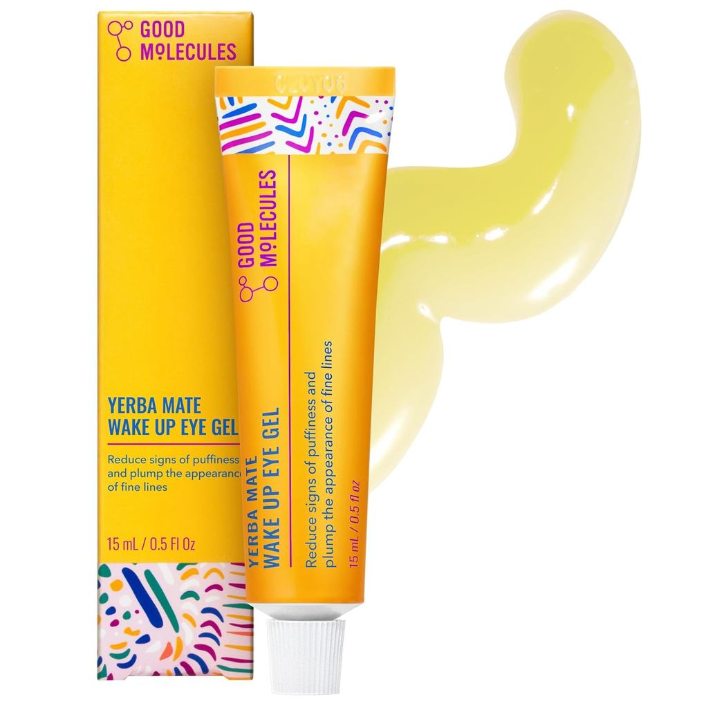 ดี Molecules Yerba Mate Wake Up Eye Gel - Hydrating Under Eye Gel Cream with Hyaluronic Acid and Caf