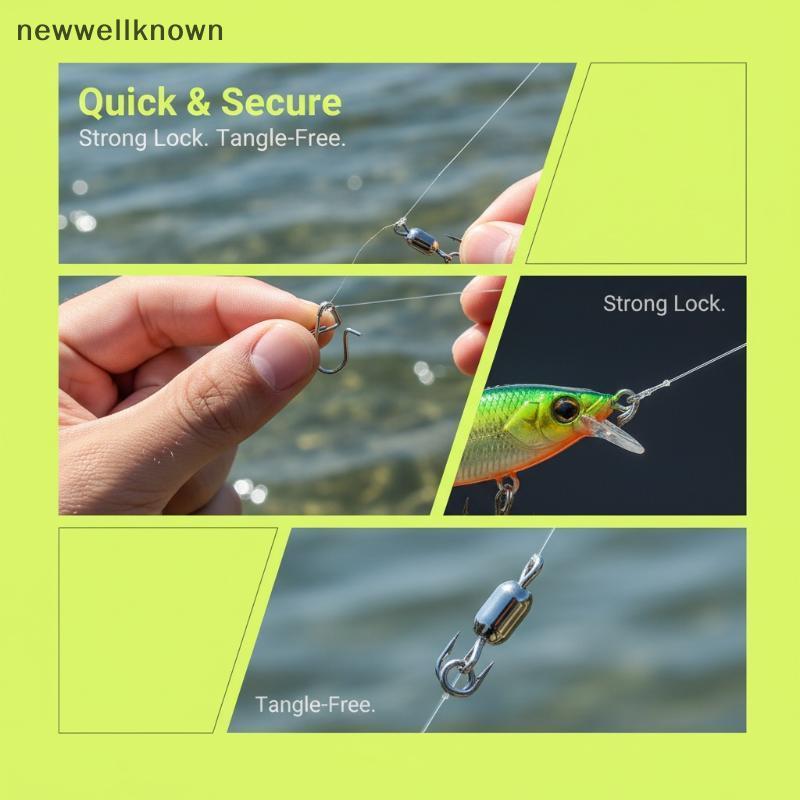 NETH High Strength Fishing Snap คลิปสําหรับ Crankbait เปลี่ยน Qui Connect Lure Snaps สําหรับตกปลากลา