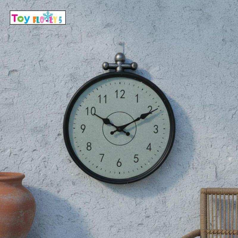 [Flurishroly5] กันน้ํา Wall Timepiece กันน้ําตกแต่งบ้านตกแต่งบ้าน IP44 Timepiece อ่านง่ายสําหรับ Gar