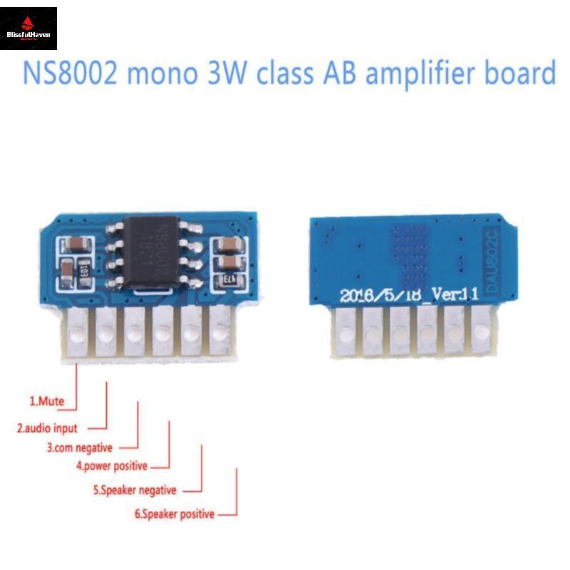 DC 3V 3.7V 5V Class AB Mono 3W Mini Amplifier Board Audio Amp Module One Channel
