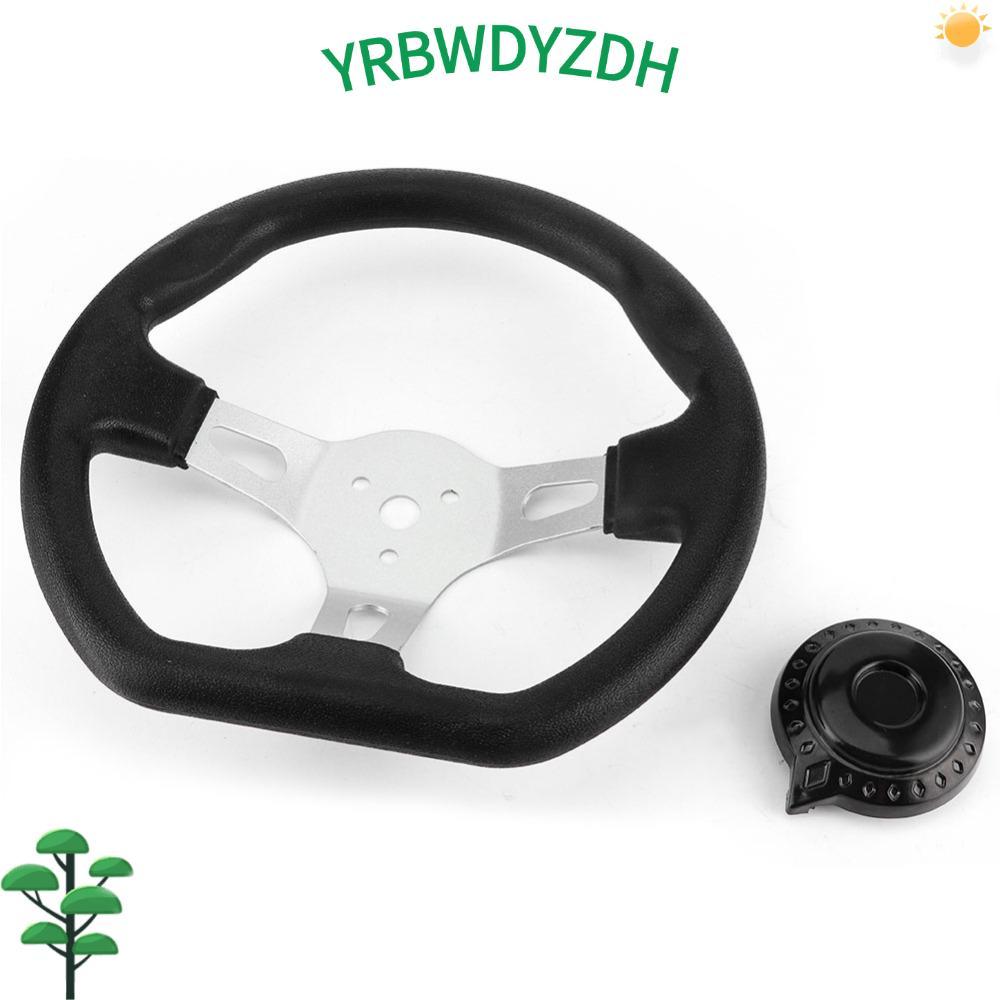 CRBWDK Go Kart พวงมาลัย, 270 มม./10.63in เส้นผ่านศูนย์กลาง Quick Release Hub Buggy Racing พวงมาลัย, 