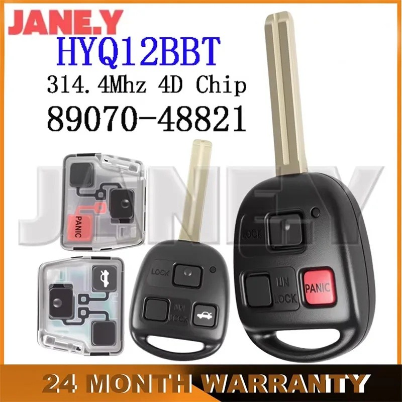 HZY HYQ12BBT สมาร์ทรีโมทคีย์ 314.4Mhz สําหรับ Lexus GX470 IS300 SC430 ES330 ES300 LS430 RX330 RX350 
