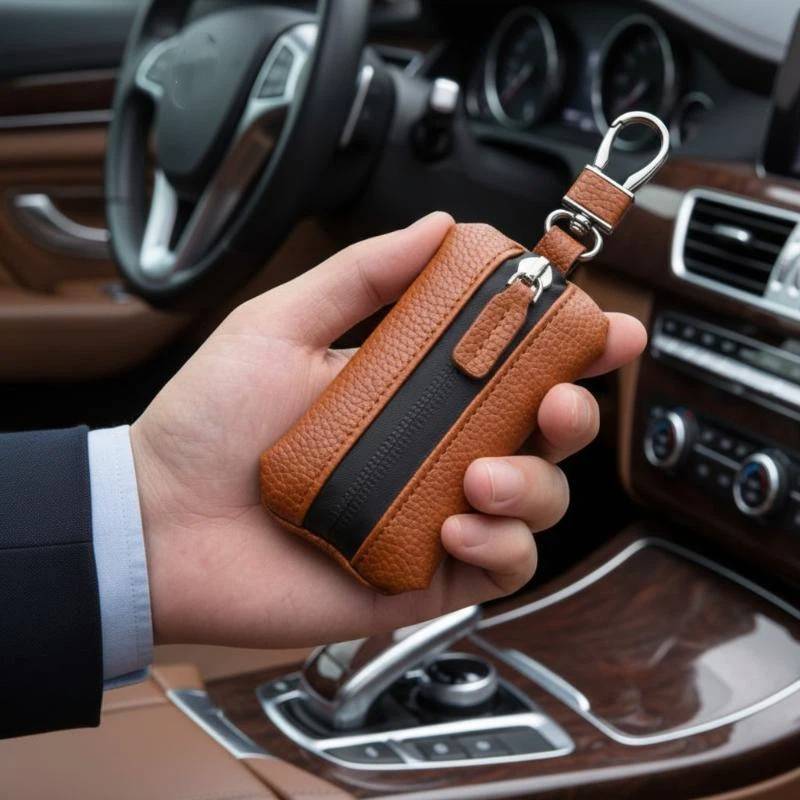 ThickRich Mens Leather Zipper Key Organizer Keeps Keys Safe Idea Idea Idea MY