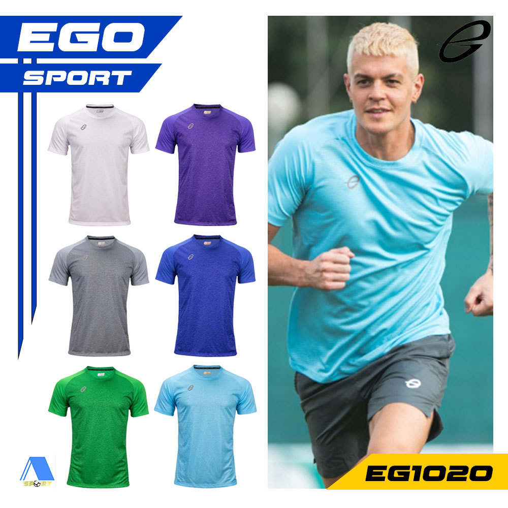 EGO Sport EG1020 เสื้อฟุตบอลคอกลมผ้าทอลายแขนสั้น แท้100%