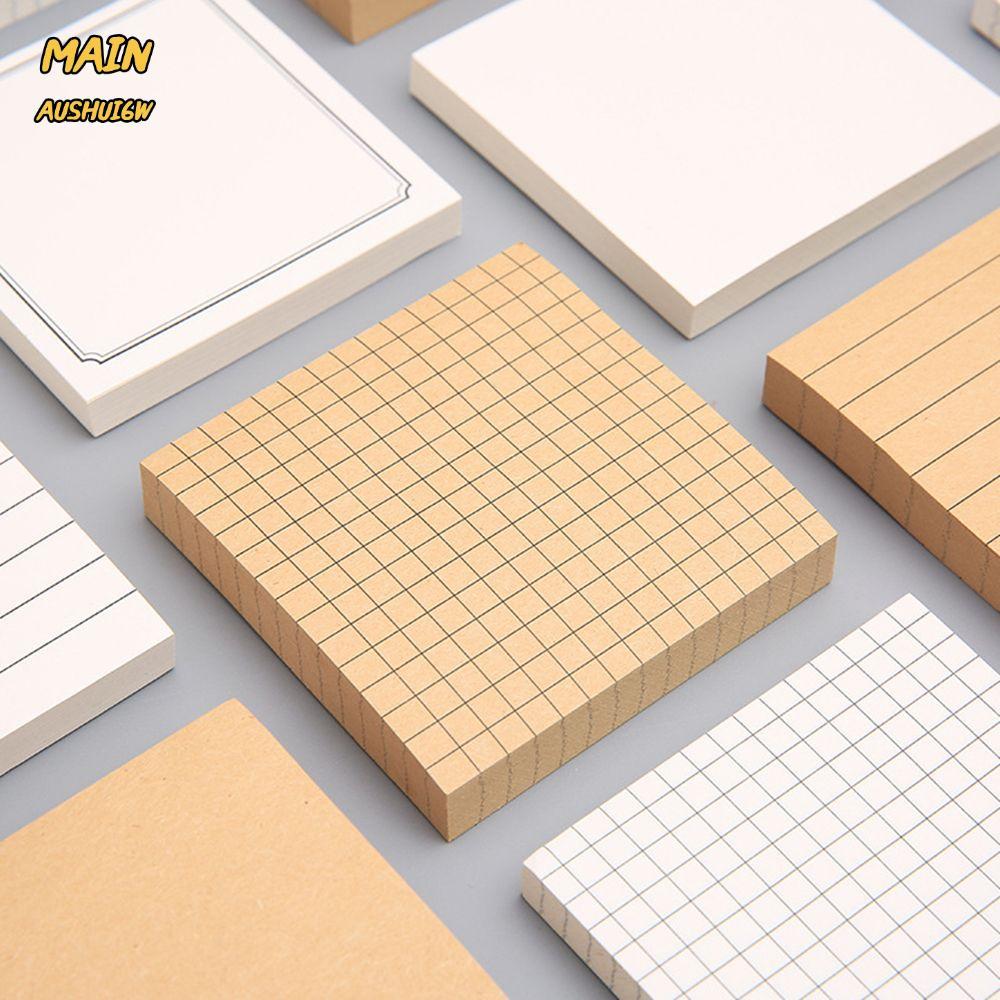 MAINAUSHUI6W 80 แผ่น Memo Pad School Simple Notebook Bookmark Self-กาวสติกเกอร์เตือน
