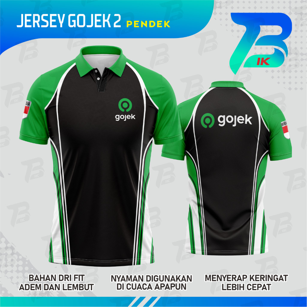 SHORT GOJEK WANGKI JERSEY / เสื้อยืด GOJEK COLLAR / GOJEK DRYFIT MILANO FULLPRINT POLO JERSEY