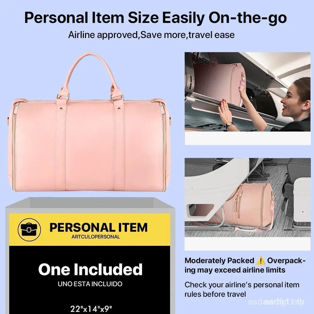 LefameTravelDuffleBagwithGarment&ShoeCompartment,กันน้ําและBreathable,TSA-Approved,57Lความจุ,Idealfo