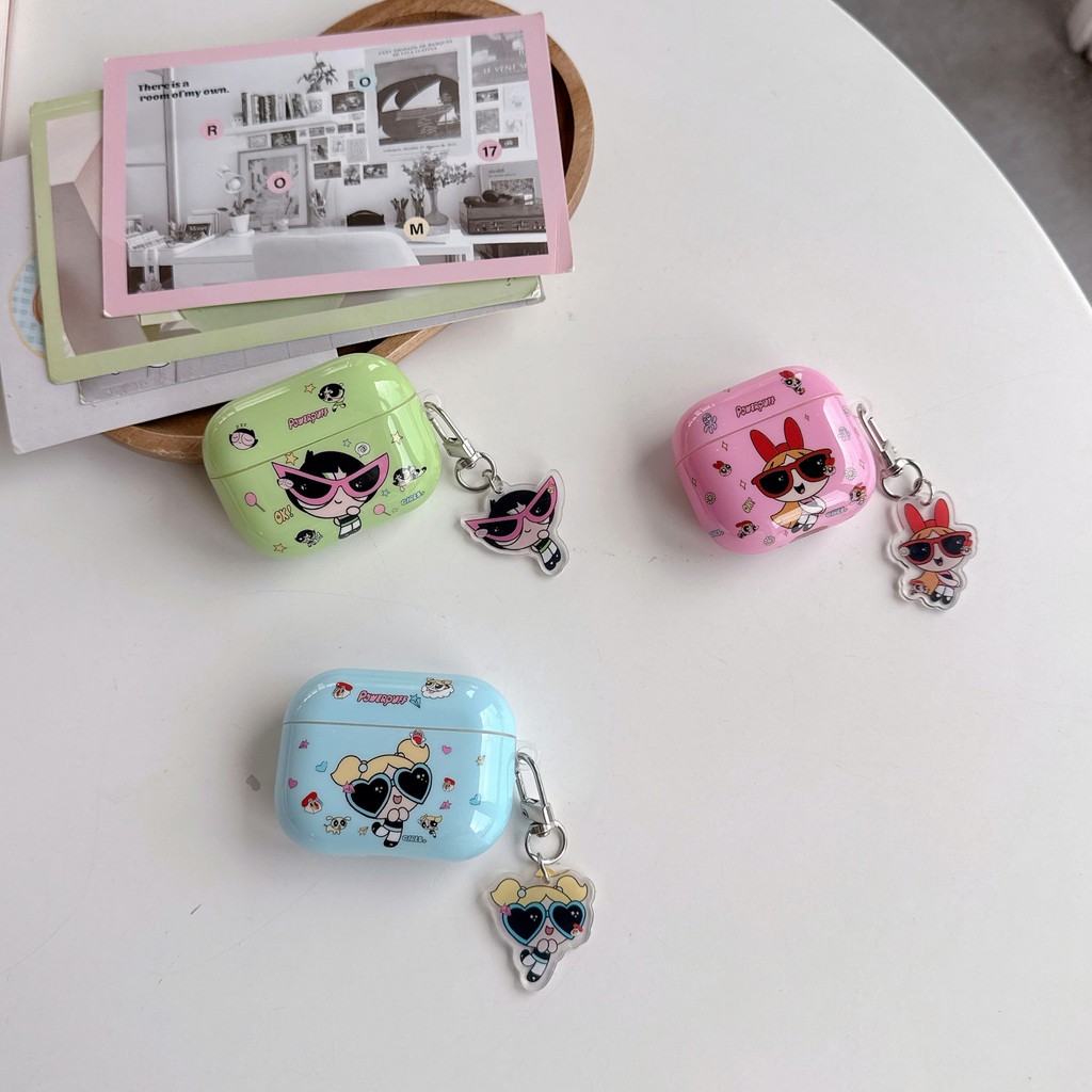 Powerpuff Girls pro Apple หูฟังเคสป้องกัน airpods3 เคสป้องกันเคสบลูทูธไร้สาย airpod รุ่นที่สองรุ่นที