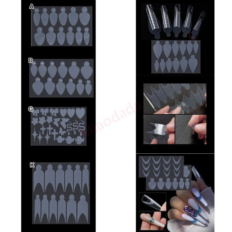MDD French Nail Tip Guide Sticker Nail Extension Nail Form Mould French Line Sticker